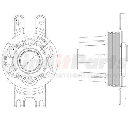 Kit Masters 1077-09338-01B Kysor-Style Hub - New