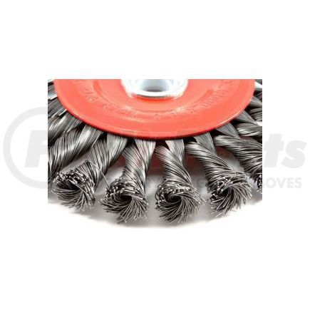 FORNEY INDUSTRIES INC. 72749 Wire Wheel Brush, Twisted/Knotted, 6" x .020" Wire with 1/2" - 5/8" Arbor