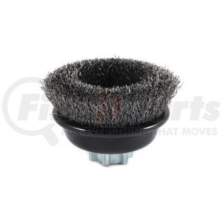 FORNEY INDUSTRIES INC. 72856 Cup Brush, Crimped Wire, Industrial Pro® 3" x .012" with 5/8"-11 & M14 x 2.0 Arbor