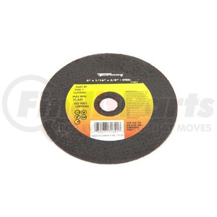 Forney Industries Inc. 71841 Cut-Off Wheel, Metal Type 1, 3" X 1/16" X 3/8" Arbor, A46T-BF