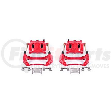 POWERSTOP BRAKES S4634 Red Powder Coated Calipers