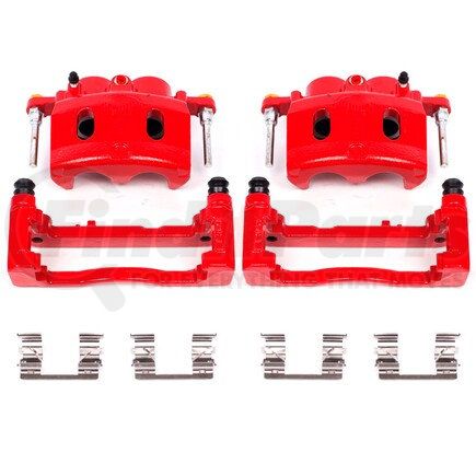PowerStop Brakes S4918A Red Powder Coated Calipers