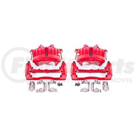 PowerStop Brakes S4798A Red Powder Coated Calipers