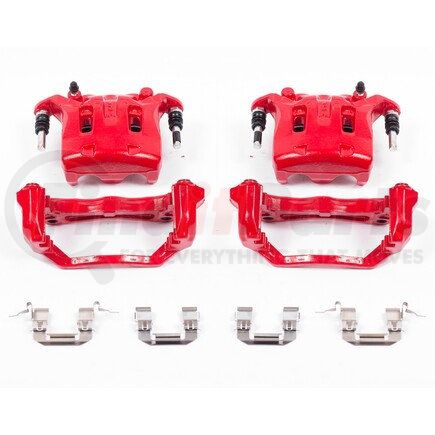 PowerStop Brakes S2870B Red Powder Coated Calipers