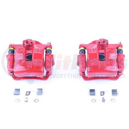 POWERSTOP BRAKES S2812 Red Powder Coated Calipers