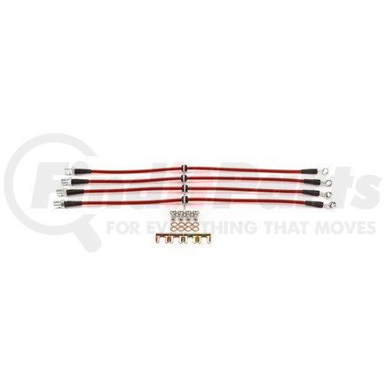 PowerStop Brakes BH00046 Brake Hose Line Kit - Performance, Front and Rear, Braided, Stainless Steel