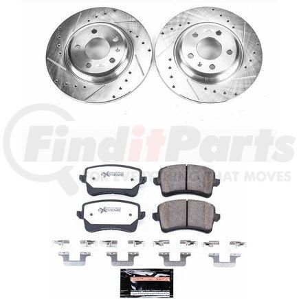 PowerStop Brakes K474526 Z26 Street Performance Ceramic Brake Pad and Drilled & Slotted Rotor Kit