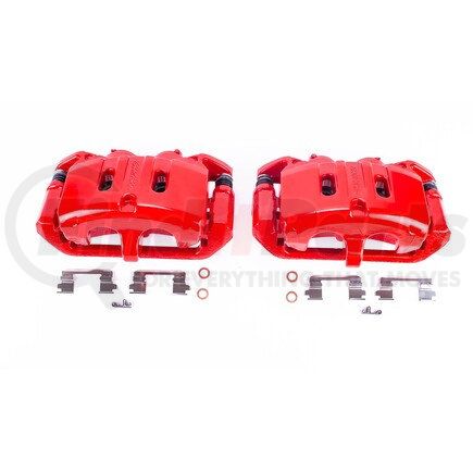 PowerStop Brakes S15008 Red Powder Coated Calipers