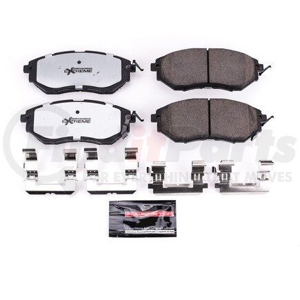 PowerStop Brakes Z261078 Z26 STREET PERFORMANCE CARBON-FIBER CERAMIC BRAKE PADS W/ HARDWARE