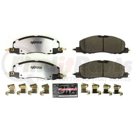 PowerStop Brakes Z36-2230 Z36 TRUCK & TOW CARBON-FIBER CERAMIC BRAKE PADS W/ HARDWARE