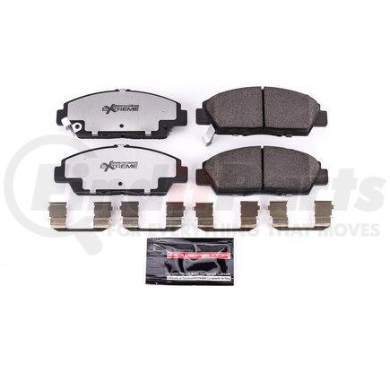PowerStop Brakes Z26568 Z26 STREET PERFORMANCE CARBON-FIBER CERAMIC BRAKE PADS W/ HARDWARE