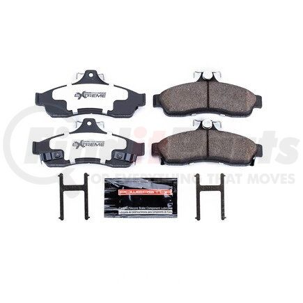 PowerStop Brakes Z26628 Z26 STREET PERFORMANCE CARBON-FIBER CERAMIC BRAKE PADS W/ HARDWARE