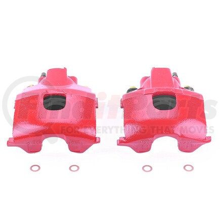 POWERSTOP BRAKES S4642 Red Powder Coated Calipers