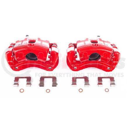 PowerStop Brakes S3096 Red Powder Coated Calipers