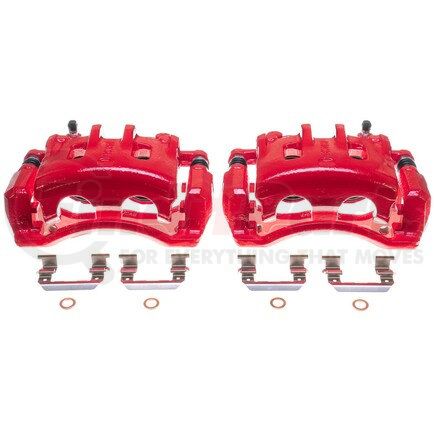 POWERSTOP BRAKES S3210 Red Powder Coated Calipers