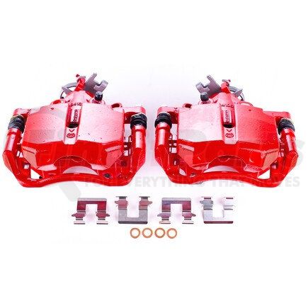 PowerStop Brakes S5014 Red Powder Coated Calipers