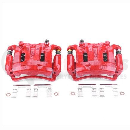PowerStop Brakes S2638 Red Powder Coated Calipers