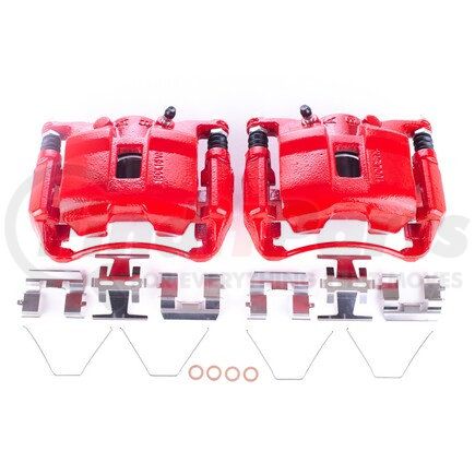 PowerStop Brakes S3448 Red Powder Coated Calipers