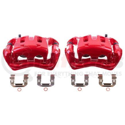 PowerStop Brakes S3714 Red Powder Coated Calipers