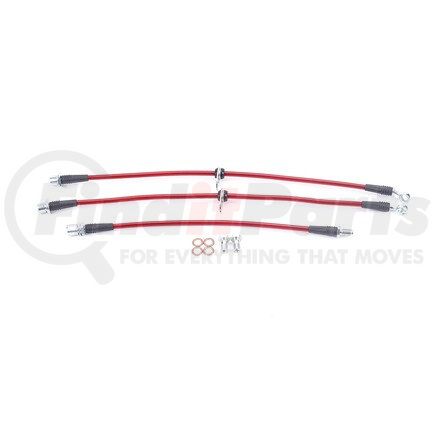 PowerStop Brakes BH00004 Brake Hose Line Kit - Performance, Front and Rear, Braided, Stainless Steel