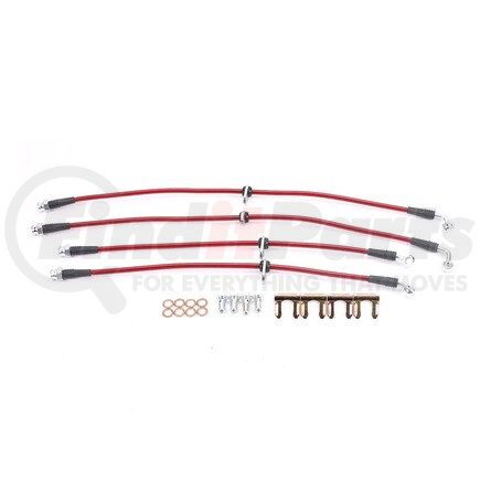 PowerStop Brakes BH00021 Brake Hose Line Kit - Performance, Front and Rear, Braided, Stainless Steel