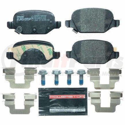 PowerStop Brakes ESP2075 Euro-Stop® ECE-R90 Disc Brake Pad Set - with Hardware