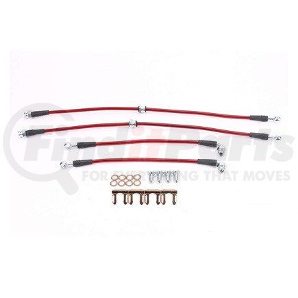 PowerStop Brakes BH00078 Brake Hose Line Kit - Performance, Front and Rear, Braided, Stainless Steel