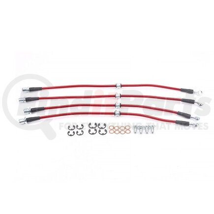 PowerStop Brakes BH00095 Brake Hose Line Kit - Performance, Front and Rear, Braided, Stainless Steel