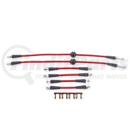 PowerStop Brakes BH00108 Brake Hose Line Kit - Performance, Front and Rear, Braided, Stainless Steel