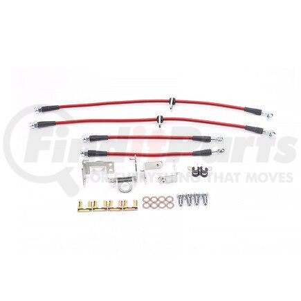 PowerStop Brakes BH00115 Brake Hose Line Kit - Performance, Front and Rear, Braided, Stainless Steel