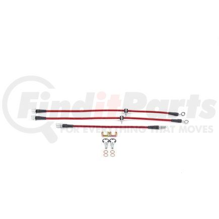 PowerStop Brakes BH00126 Brake Hose Line Kit - Performance, Front and Rear, Braided, Stainless Steel