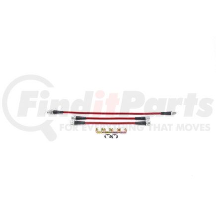 PowerStop Brakes BH00127 Brake Hose Line Kit - Performance, Front and Rear, Braided, Stainless Steel