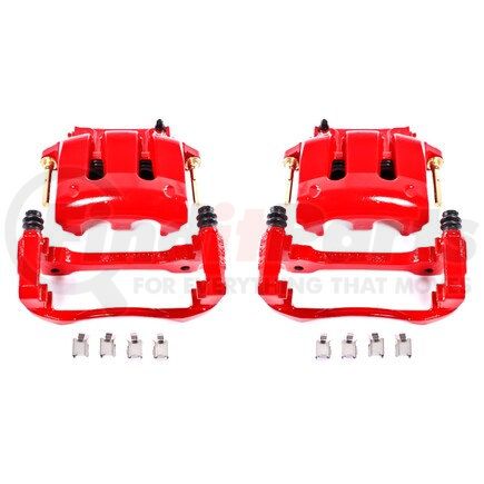 PowerStop Brakes S4928A Red Powder Coated Calipers