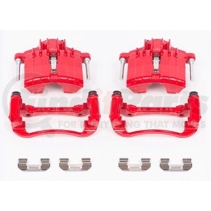 POWERSTOP BRAKES S4646 Red Powder Coated Calipers