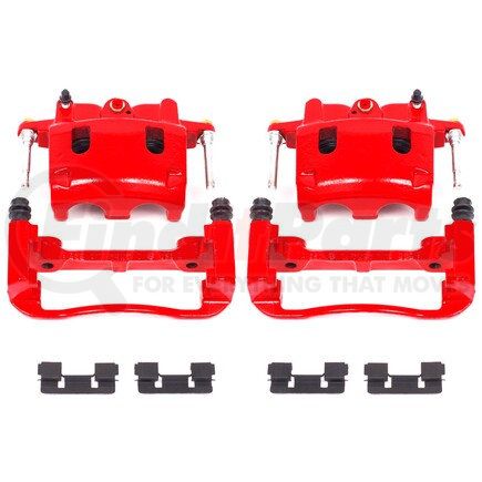 PowerStop Brakes S2982 Red Powder Coated Calipers