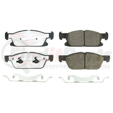 PowerStop Brakes NXT-1818B Disc Brake Pad Set - Carbon Fiber Ceramic Pads with Hardware for 2017 - 2020 Lincoln MKZ
