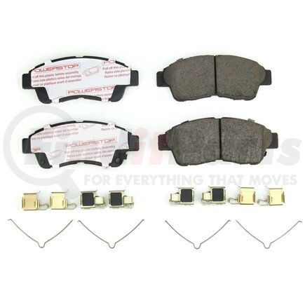 PowerStop Brakes NXT-562 Disc Brake Pad Set - Rear, Carbon Fiber Ceramic Pads with Hardware for 1992 - 2001 Toyota Camry
