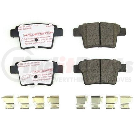 PowerStop Brakes NXT-1071 Disc Brake Pad Set - Carbon Fiber Ceramic Pads with Hardware