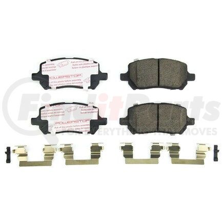 PowerStop Brakes NXT-956 Disc Brake Pad Set - Front, Carbon Fiber Ceramic Pads with Hardware for 2005 - 2010 Chevrolet Cobalt