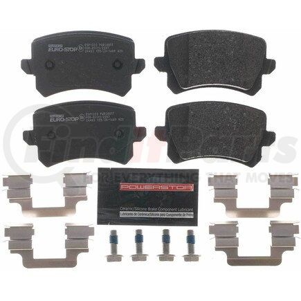 PowerStop Brakes ESP1333 Euro-Stop® ECE-R90 Disc Brake Pad Set - with Hardware