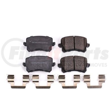 PowerStop Brakes NXE-1348 Disc Brake Pad Set - Rear, Carbon Fiber Ceramic Pads with Hardware for 2012 - 2018 Volkswagen Tiguan