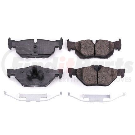 PowerStop Brakes NXE-1267 Disc Brake Pad Set - Rear, Carbon Fiber Ceramic Pads with Hardware for 2007 - 2013 BMW 328i