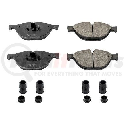 PowerStop Brakes NXE-1409 Disc Brake Pad Set - Front, Carbon Fiber Ceramic Pads with Hardware for 2009 - 2015 BMW 750Li