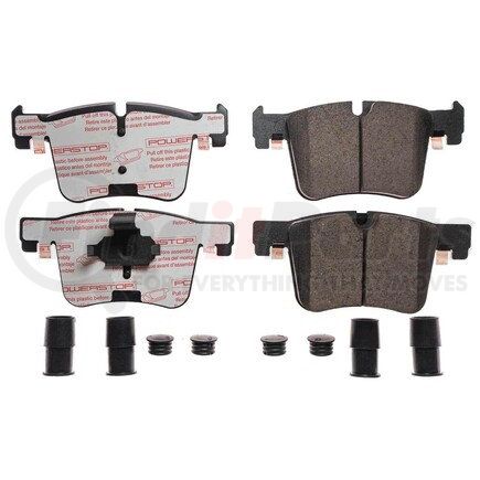 PowerStop Brakes NXE-1561 Disc Brake Pad Set - Front, Carbon Fiber Ceramic Pads with Hardware for 2011 - 2017 BMW X3