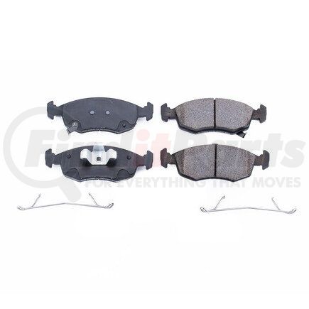 PowerStop Brakes NXE-1568 Disc Brake Pad Set - Front, Carbon Fiber Ceramic Pads with Hardware for 2012 - 2019 Fiat 500