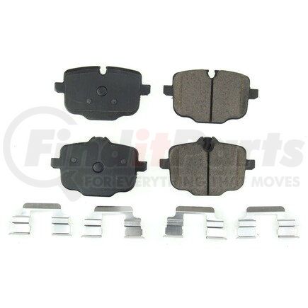 PowerStop Brakes NXE-1850 Disc Brake Pad Set - Rear, Carbon Fiber Ceramic Pads with Hardware for 2019 - 2020 BMW X5