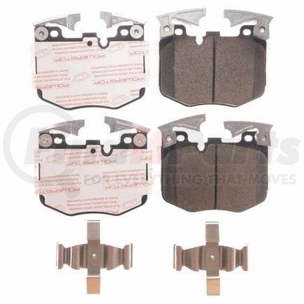 PowerStop Brakes NXE-1867 Disc Brake Pad Set - Front, Carbon Fiber Ceramic Pads with Hardware for 2018 - 2021 BMW X3