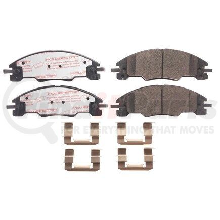 PowerStop Brakes NXT-1339 Disc Brake Pad Set - Front, Carbon Fiber Ceramic Pads with Hardware for 2008-2011 Ford Focus