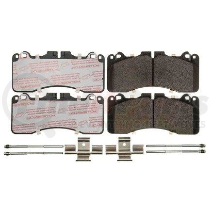 PowerStop Brakes NXT-1440 Disc Brake Pad Set - Front, Carbon Fiber Ceramic Pads with Hardware for 2016-2020 Lexus GS F