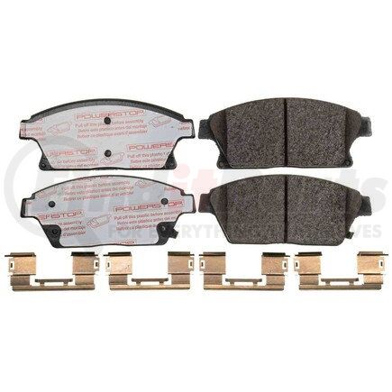 PowerStop Brakes NXT-1467 Disc Brake Pad Set - Front, Carbon Fiber Ceramic Pads with Hardware for 2013-2017 Buick Encore